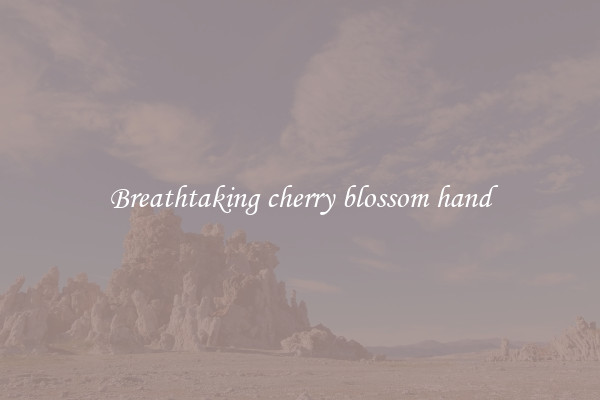 Breathtaking cherry blossom hand
