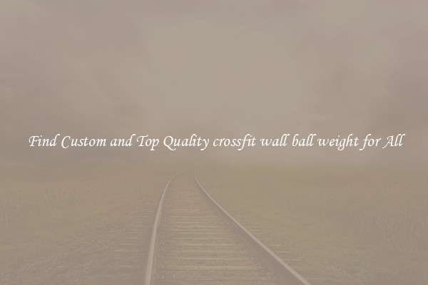 Find Custom and Top Quality crossfit wall ball weight for All