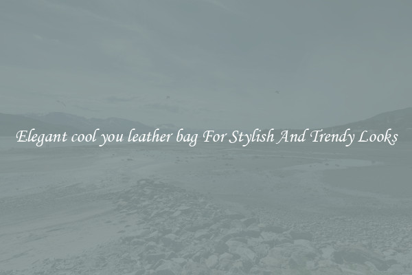 Elegant cool you leather bag For Stylish And Trendy Looks