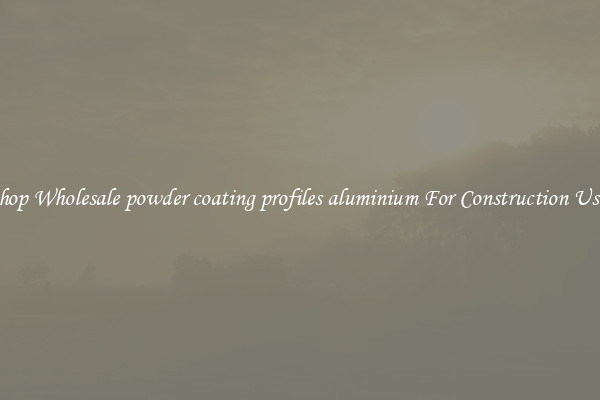 Shop Wholesale powder coating profiles aluminium For Construction Uses