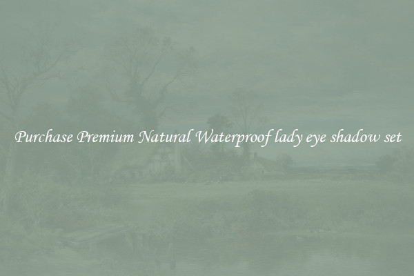 Purchase Premium Natural Waterproof lady eye shadow set