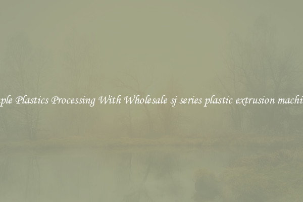 Simple Plastics Processing With Wholesale sj series plastic extrusion machinery