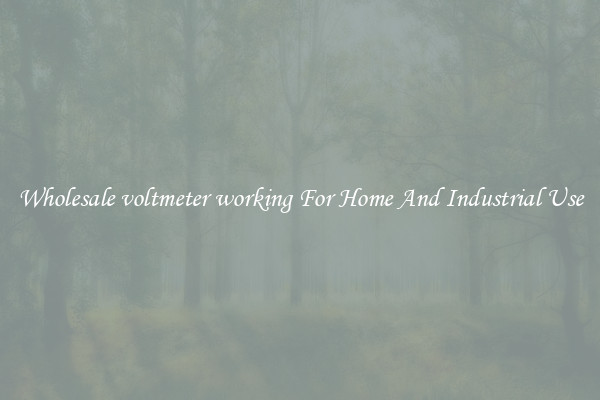 Wholesale voltmeter working For Home And Industrial Use