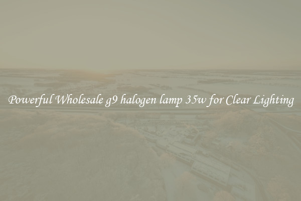 Powerful Wholesale g9 halogen lamp 35w for Clear Lighting