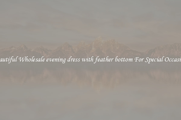 Beautiful Wholesale evening dress with feather bottom For Special Occasions