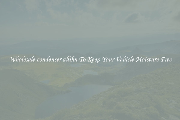Wholesale condenser allihn To Keep Your Vehicle Moisture Free
