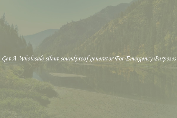 Get A Wholesale silent soundproof generator For Emergency Purposes