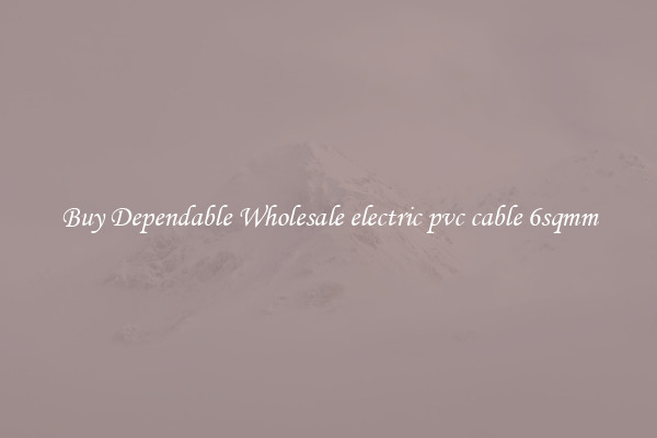 Buy Dependable Wholesale electric pvc cable 6sqmm