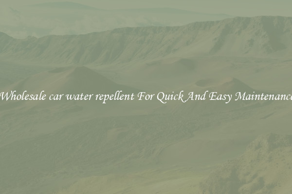 Wholesale car water repellent For Quick And Easy Maintenance