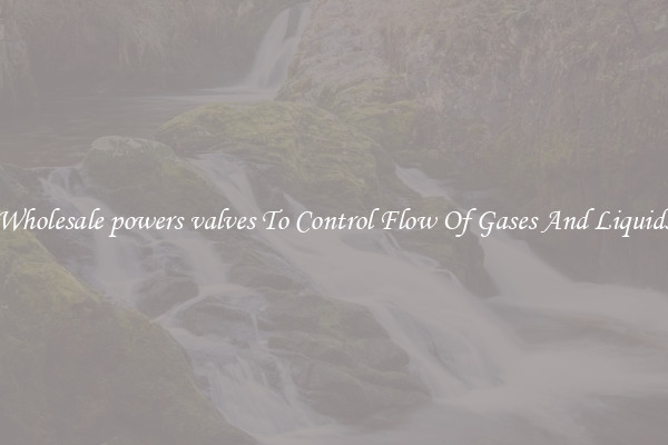 Wholesale powers valves To Control Flow Of Gases And Liquids