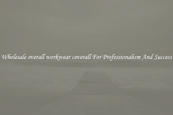 Wholesale overall workwear coverall For Professionalism And Success